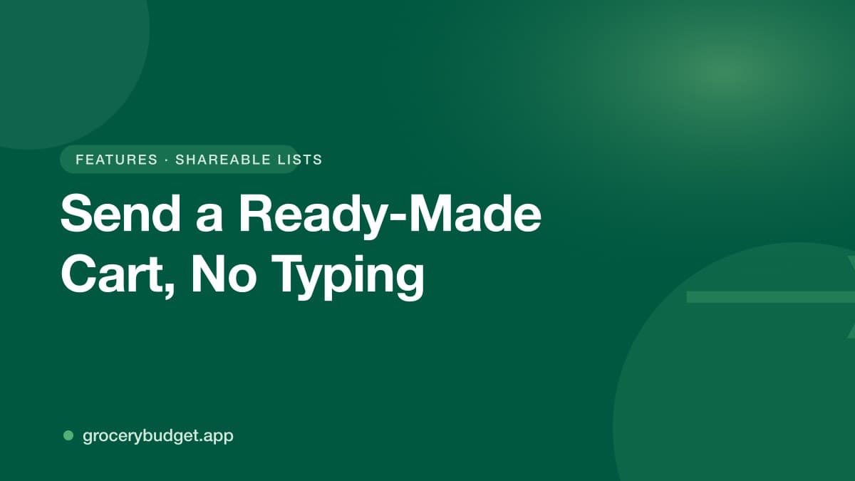 Shareable Grocery Lists: Send a Ready-Made Cart